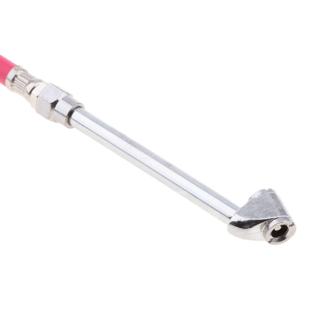 Air Tire Pressure Filler Fill Inflator Gauge Dual Chuck 12'' Compressor Hose