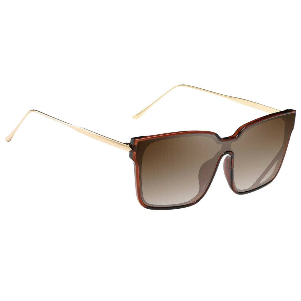 Square Shaped Sunglasses Style Sun Glasses UV400 Club Costume Eyewear Brown