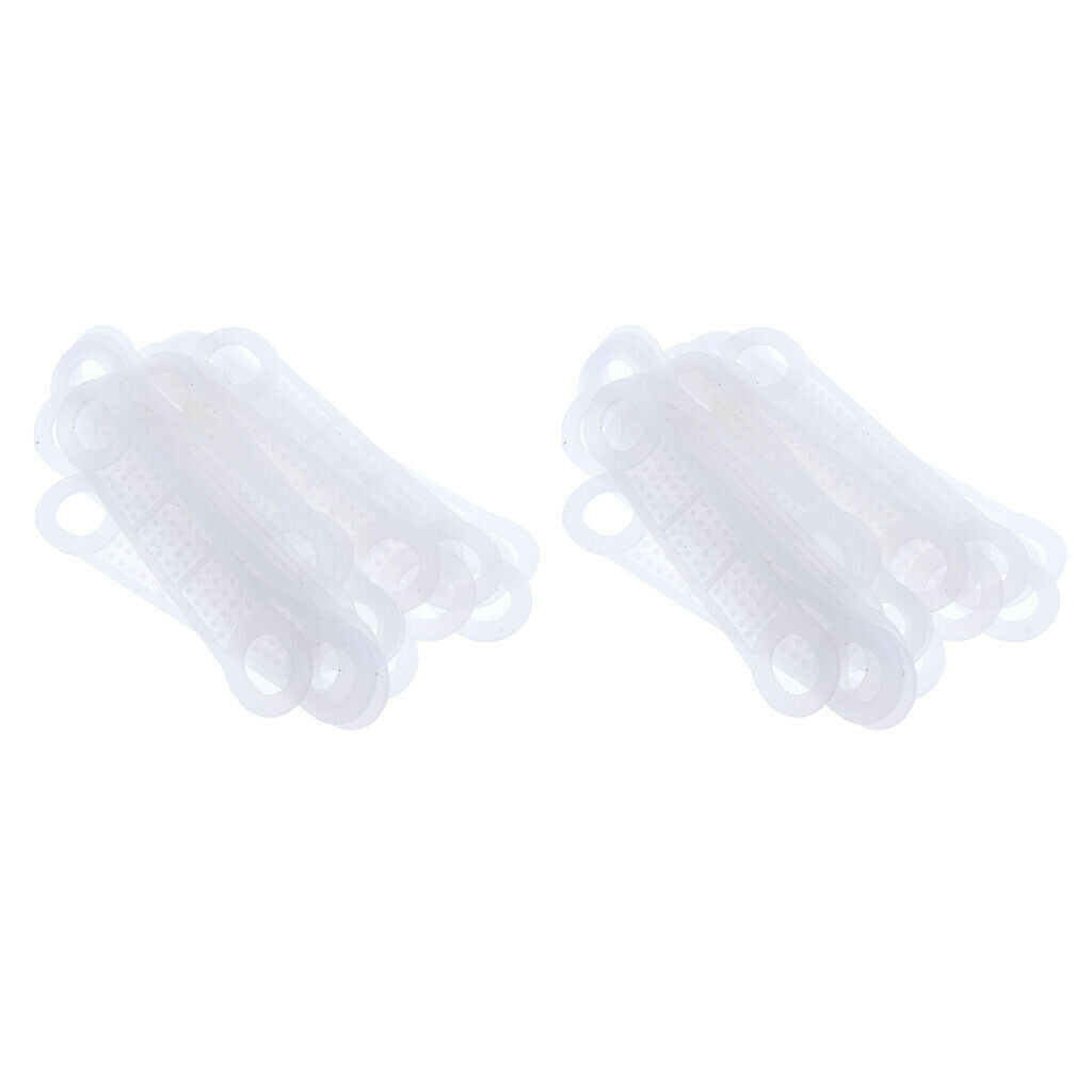 40Pcs Clear Non-Slip Silicone Clothes Hanger Grips Clothing Hanger Strips