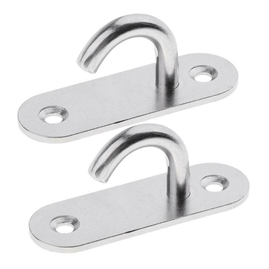 4pcs M8 Wall Hook Heavy Duty Stainless Pad Eye Plate Marine Boate Accessory