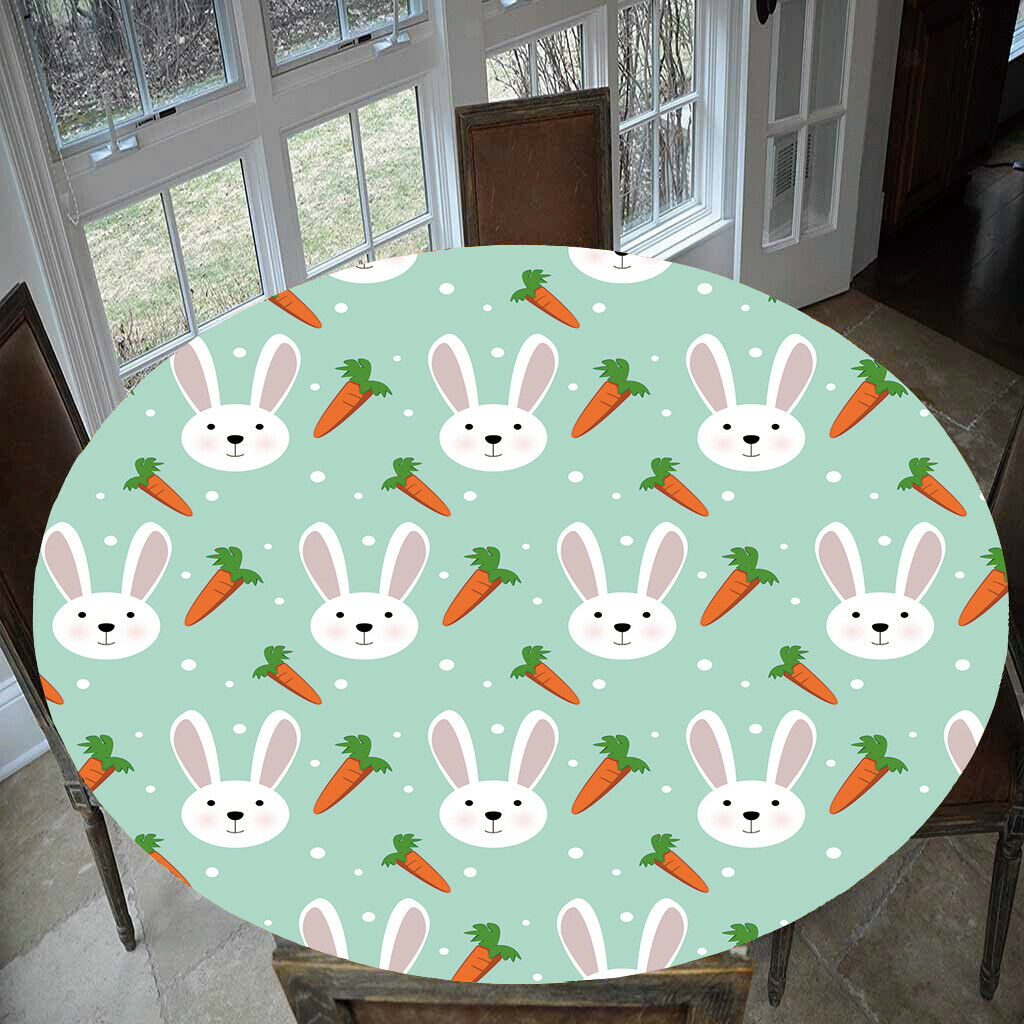 Vinyl Tablecloth Round Table Cover Cloth Party 48'' 60'' H - 120cm (48 Inch)