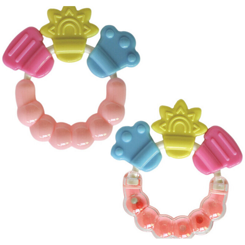 Healthy Baby Kids Rattles Biting Teething Teether Balls Toys Circle Rin.l8
