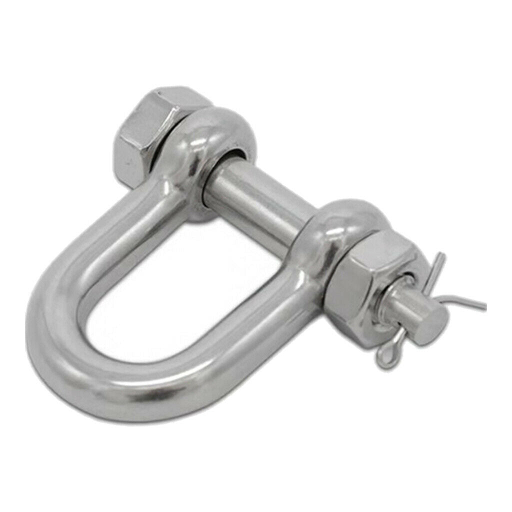 1PCS 7/8" PIN 316 STAINLESS STEEL D RING RECOVERY DEE SHACKLE CLEVIS TOWING