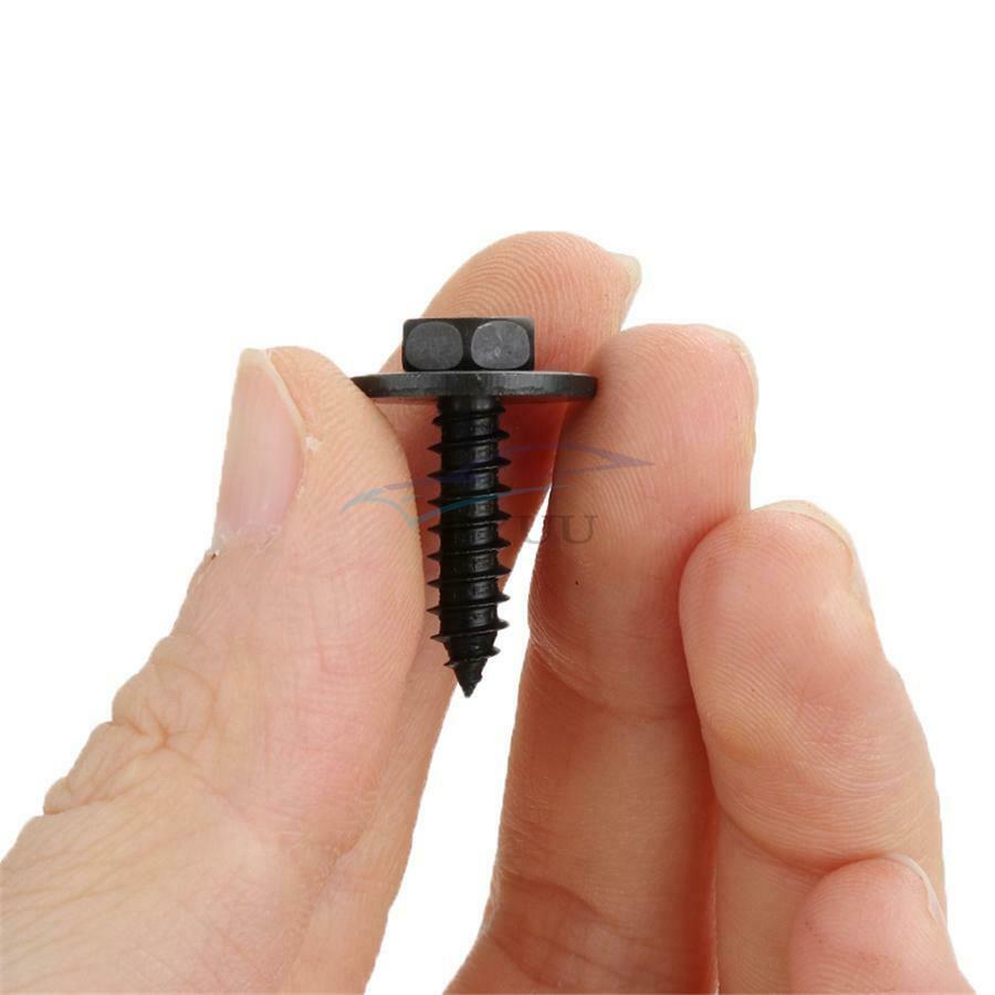 50PCS Car Mudguard Bumper Body Hexagonal Screw Fixing Clip Kit 9.7MM (6-28mm)