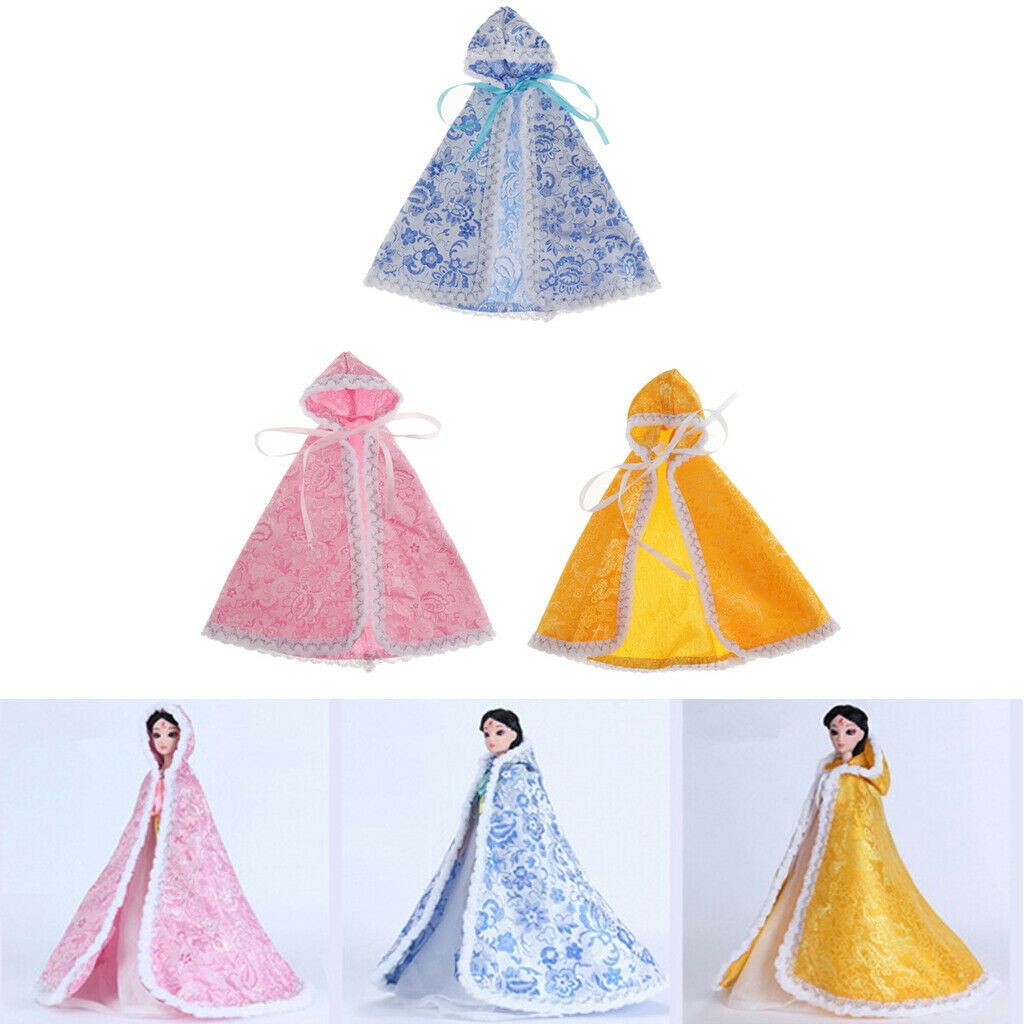 3 Pack Fashionable Cloak Clothing Accessories for 1/6 Dollfie BJD Dress Up