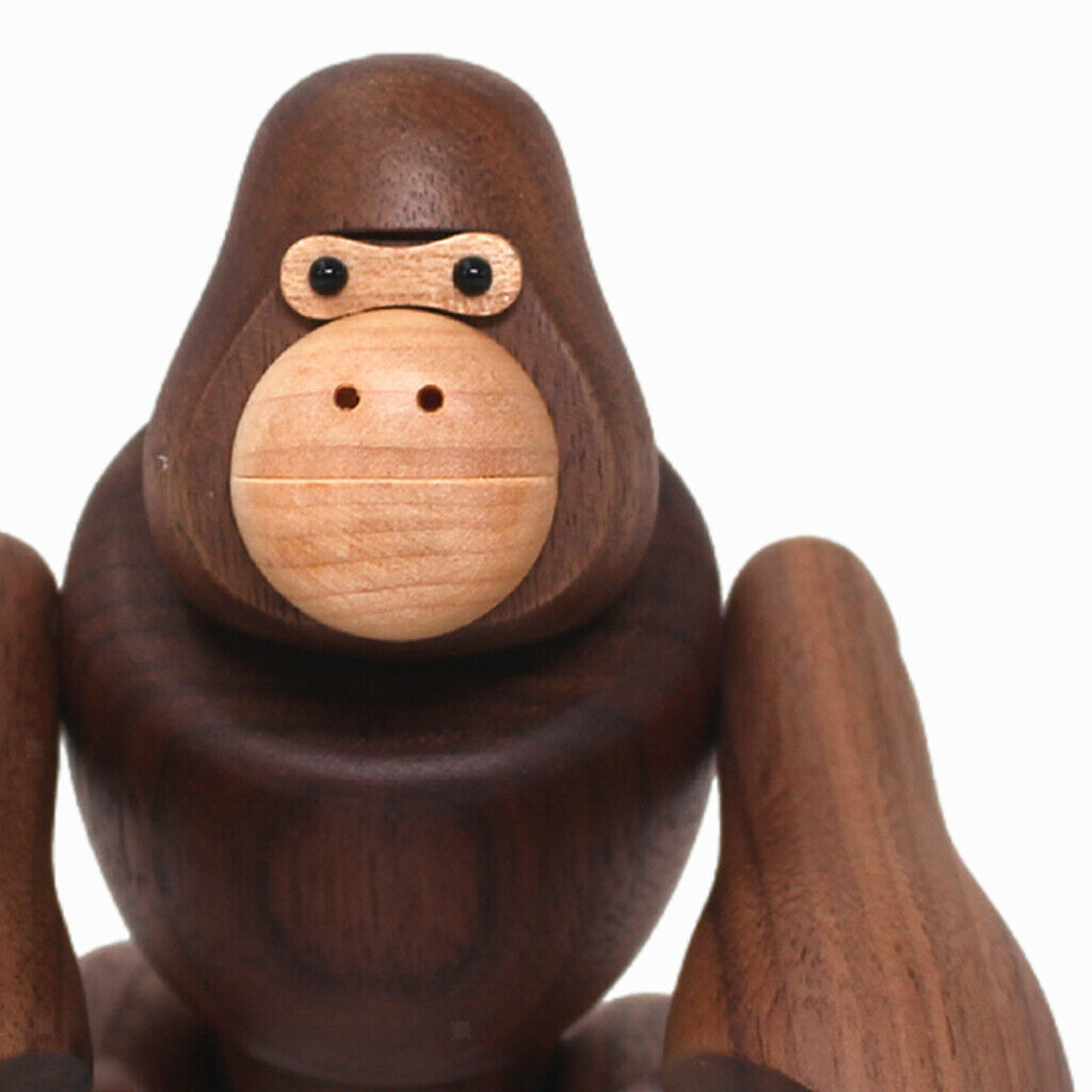 Creative Chimpanzee Statue Wooden Sculpture Home Porch Shelf Porch Decor