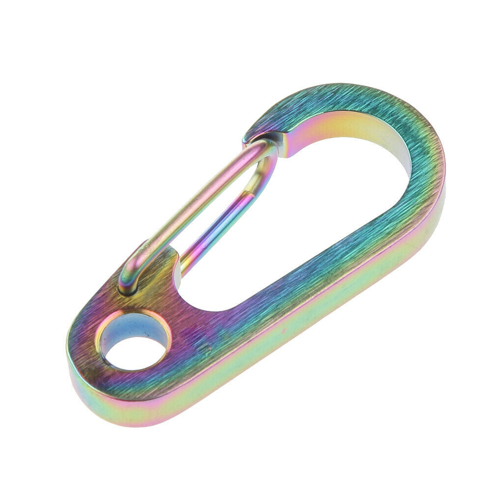Heavy Duty Titanium Quickdraw Carabiner Snap Hooks Keyring Climbing Colorful