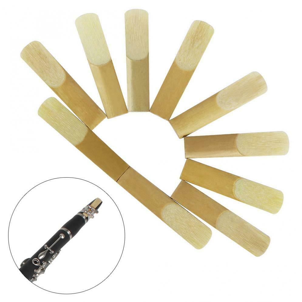 10pcs bB Clarinet Reeds Bulrush Reeds Strength 2.5 Woodwind Mouthpiece Parts