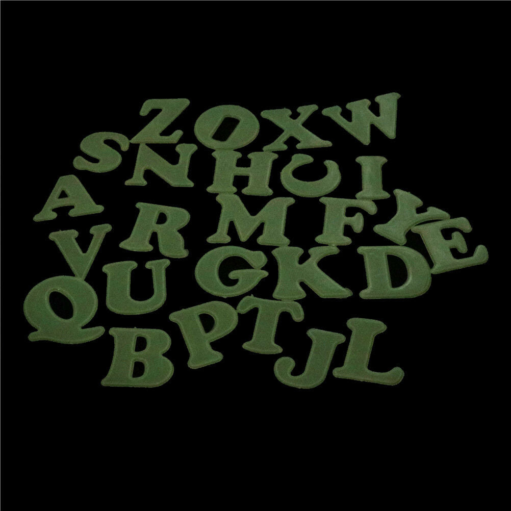 26pcs Glow In The Dark English Letter Luminous Stickers Kids Bedroom Deca.l8