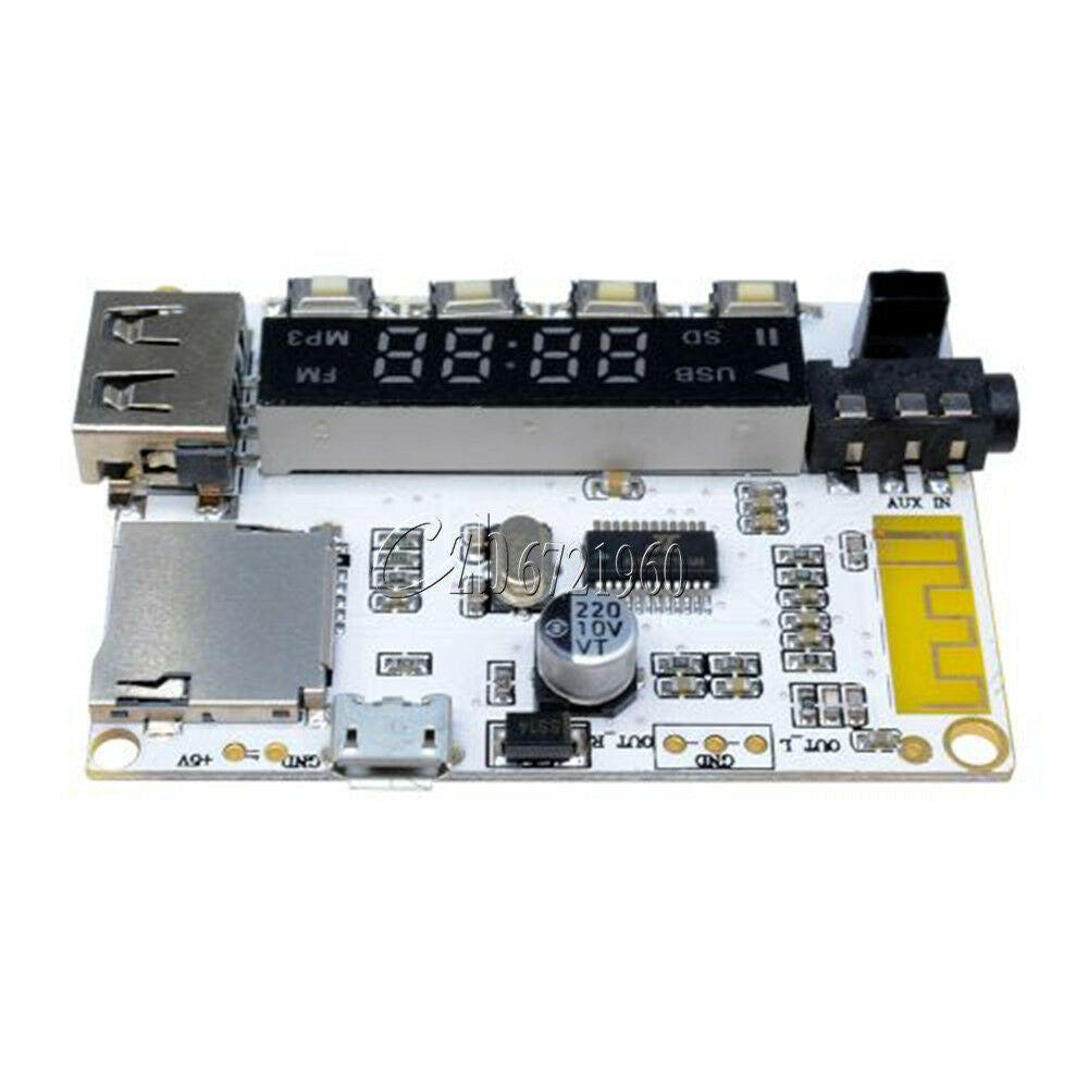 Wireless Bluetooth MP3 FM Decoder Board Audio Remote Module USB TF Radio For Car
