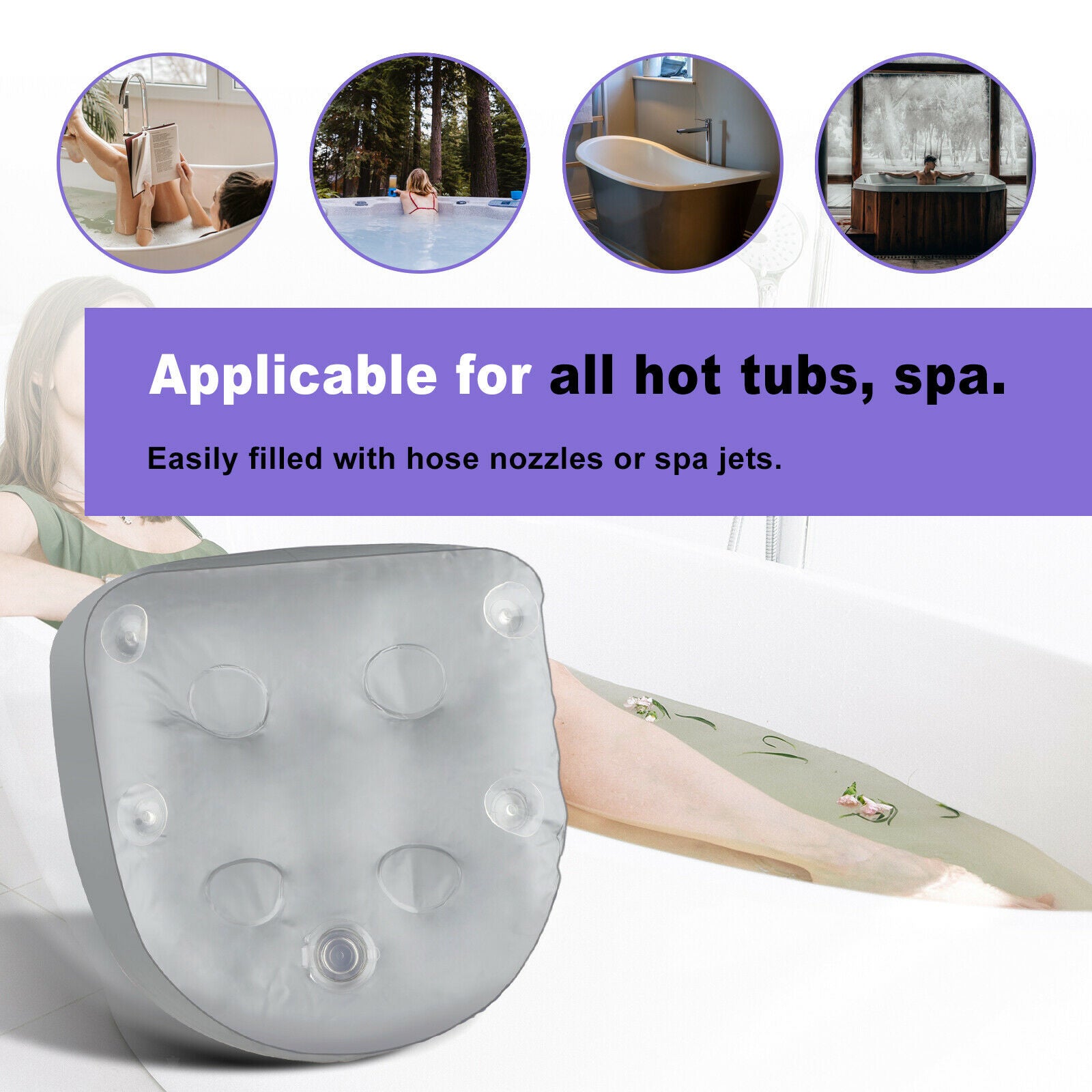 Anti-skid Outdoor Jacuzzi Spa Booster Seat Soft PVC Hot Tub Cushion Pad