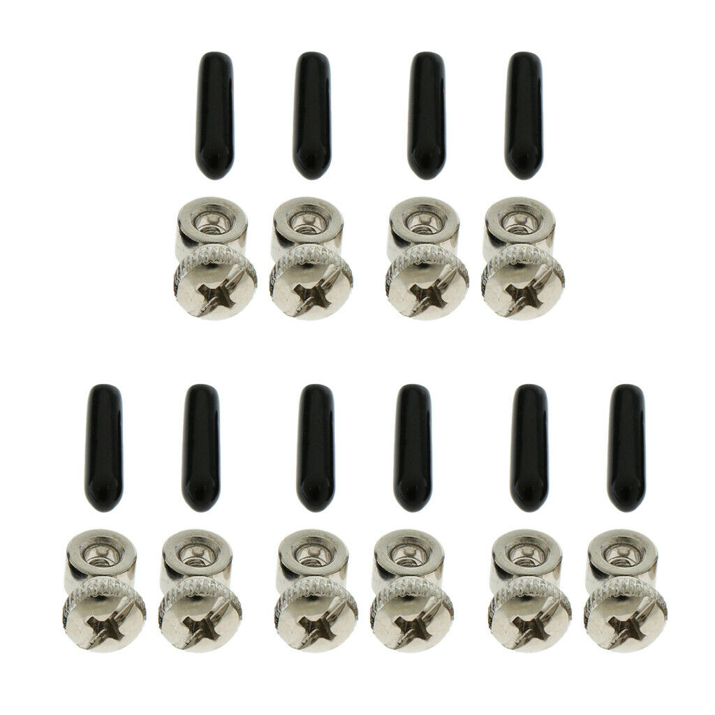 10 Sets Spare Screws & Black End Caps Cover Replacing Hardware for Speed Jump