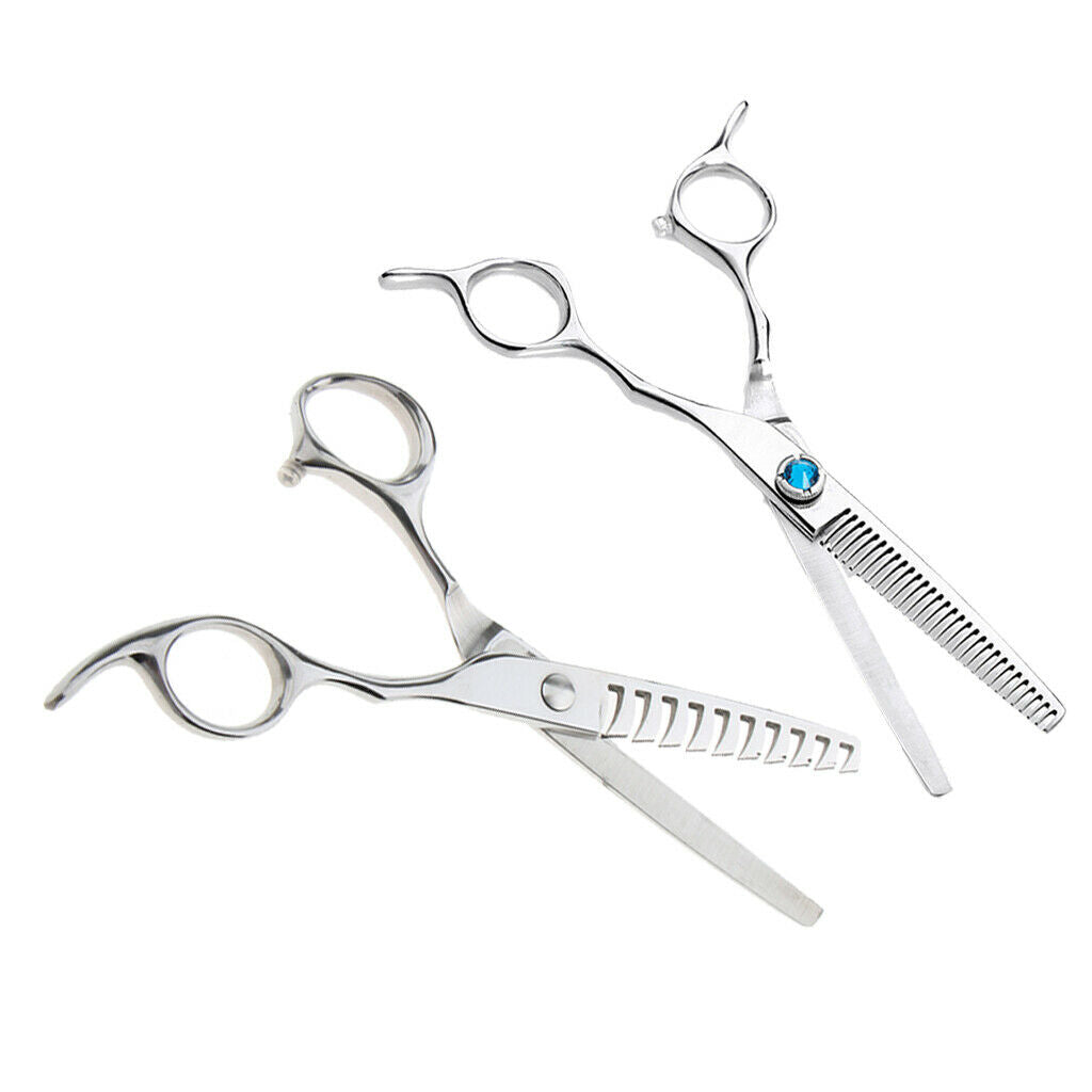 2 Pieces Hair Cutting Scissors Hairdressing Thinning Shears Kit Barber Cape