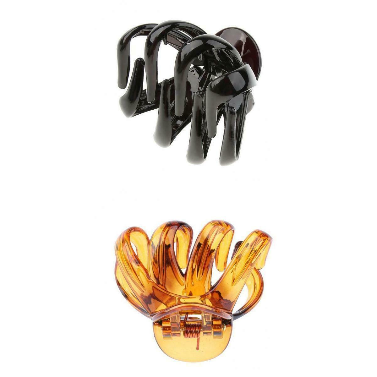 2PCS Large Hair Claw for Thick Women Updo Tool Octopus Jaw Grip Folding Clip