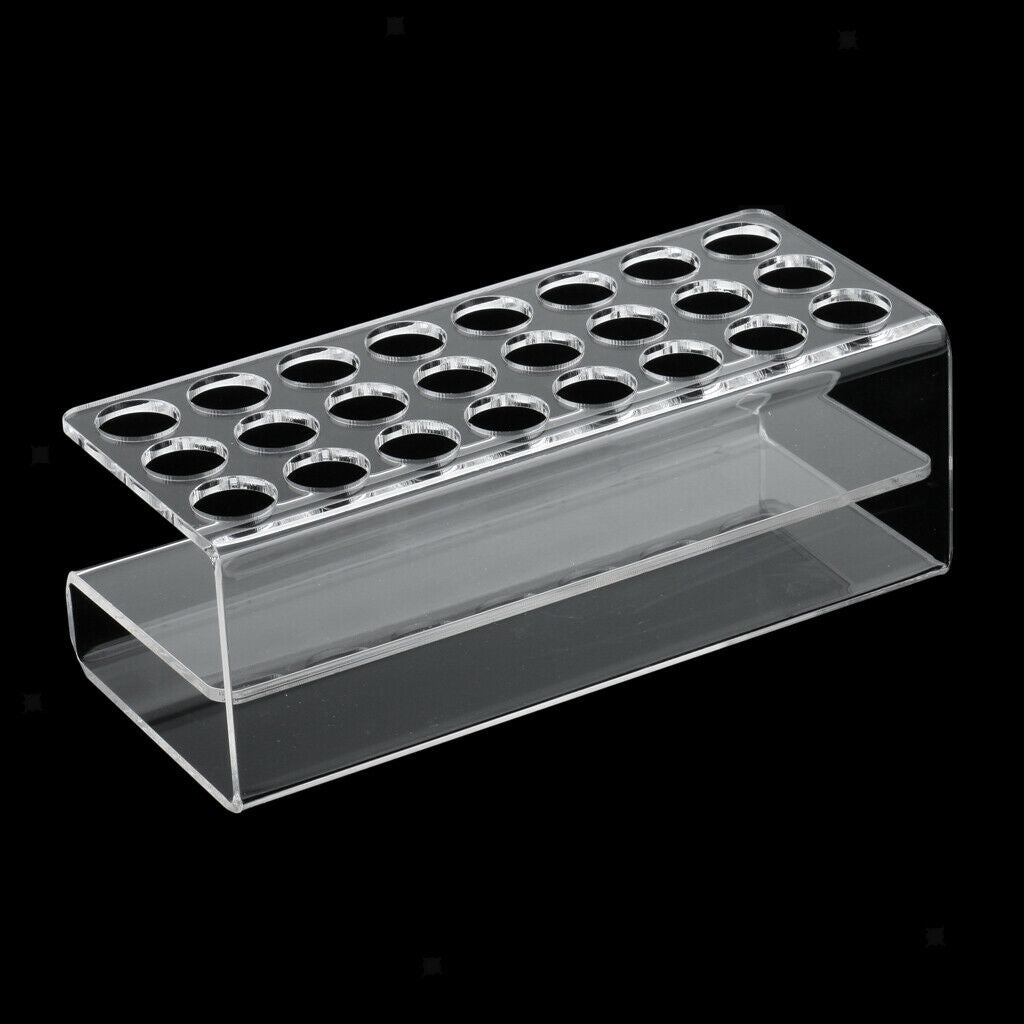 24 Slot Acrylic Lipstick Display Stand Cosmetic Organizer Makeup Pencil Rack
