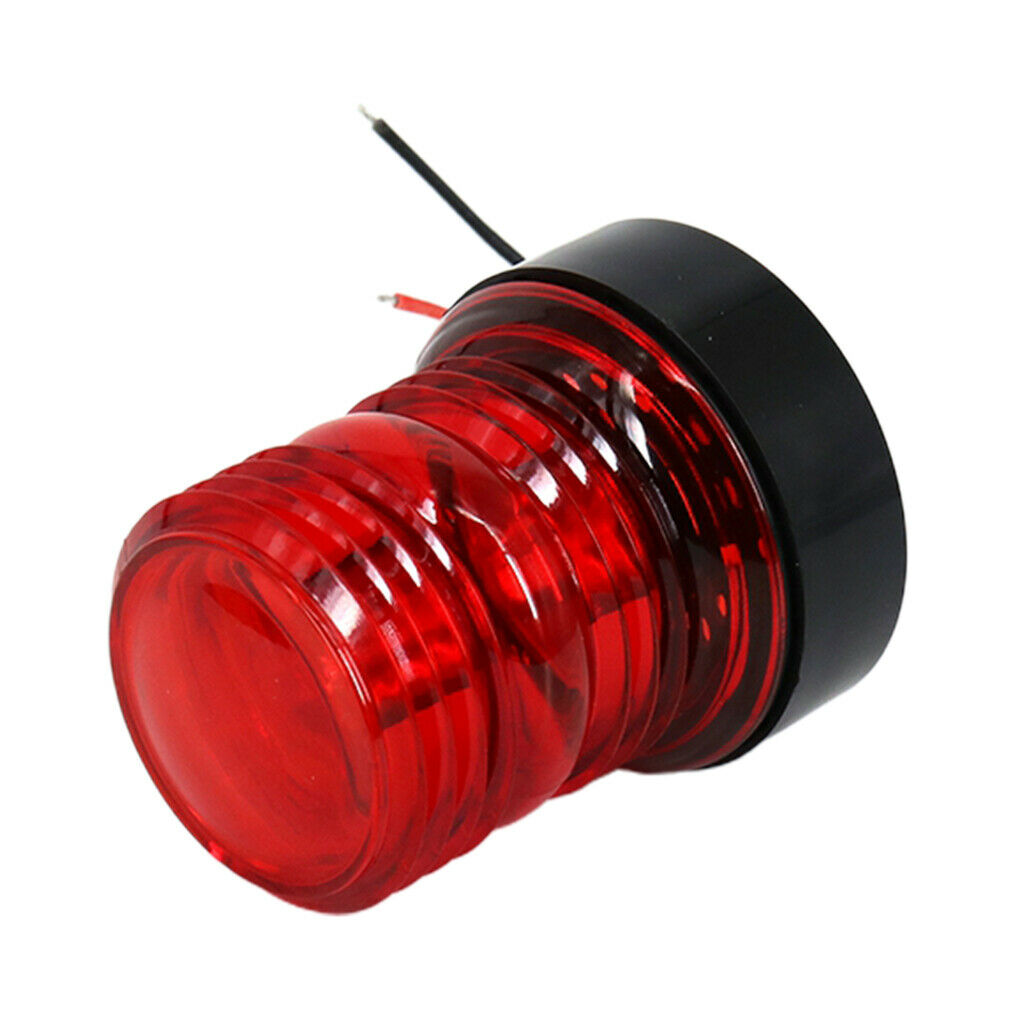Waterproof Boat Yacht LED Navigation 12V/24V Red 360 Bow Signal Light Lamp