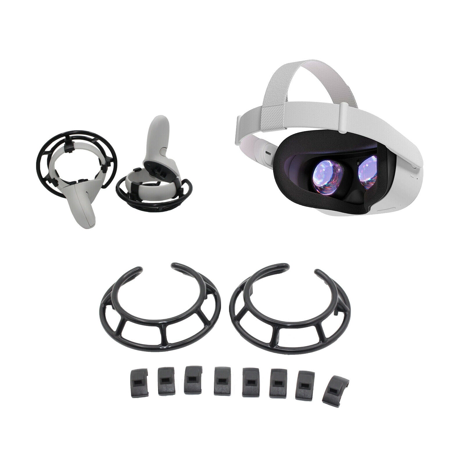 2PCS VR Anti-Shock Controller Grip Protective Accessories for   Quest 2