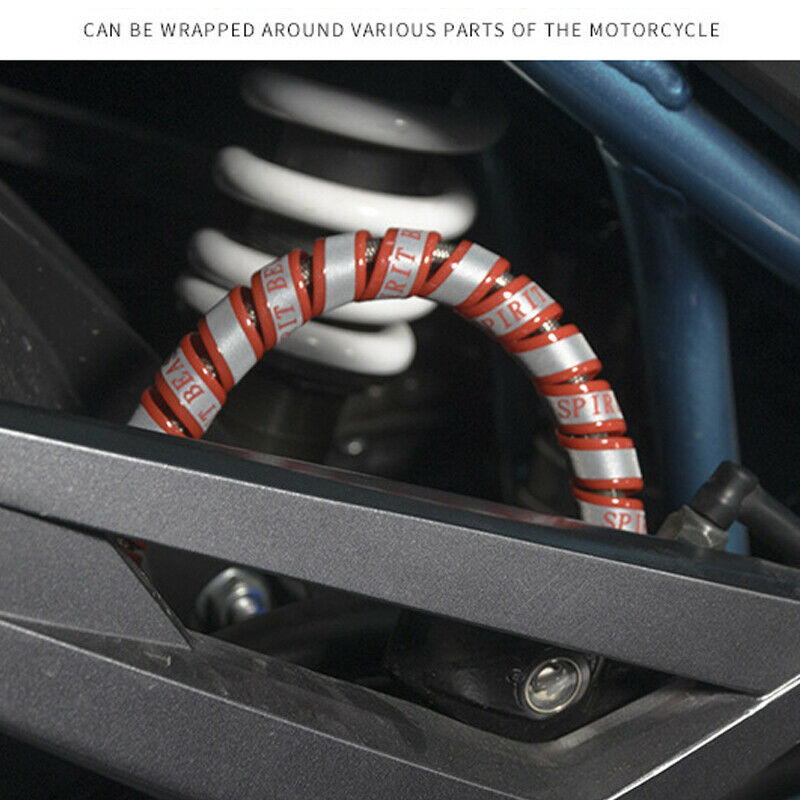 120CM Car Motorcycle Reflective Wire Protection Sleeve Stripe Tape Tube Twining
