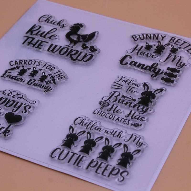 Easter Bunny Chicks Silicone Clear Seal Stamp DIY Scrapbooking Embossing Photo