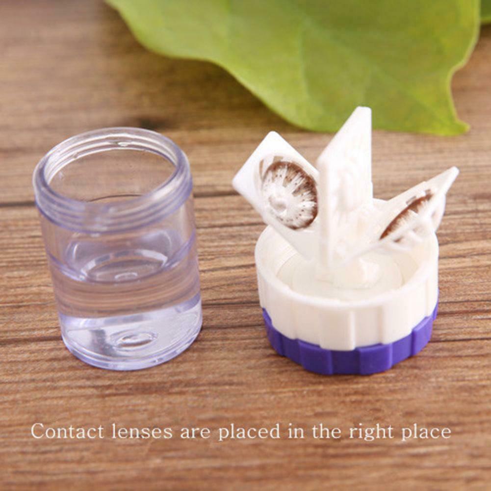 US-pupil Plastic Washing Box Manually Contact Lens Cleaner Container Tools @