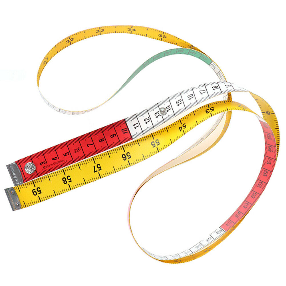 60in Button Tailor Measure Tape Sewing Tools Flat Tape 150CM Body Measuring  SJ
