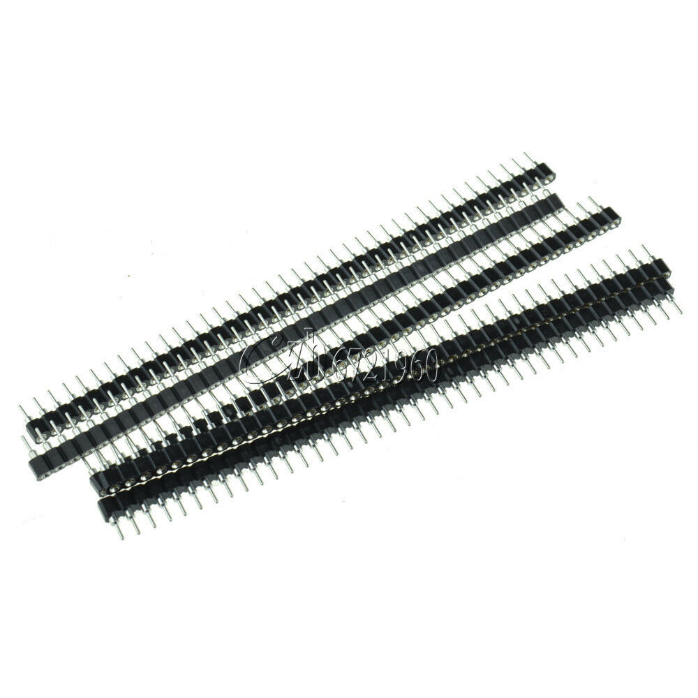 3pcs Single Row 40Pin 2.54mm Round Female Pin Header top high quality
