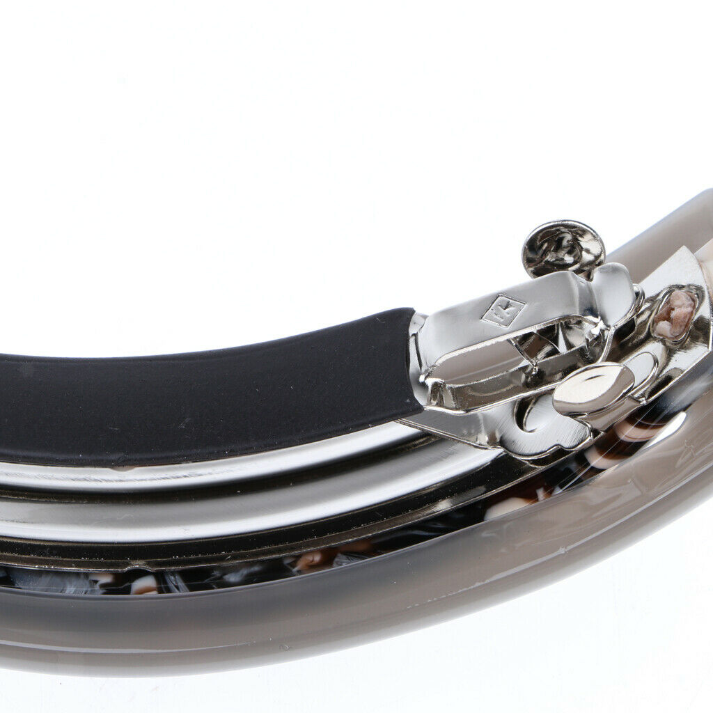 2Pcs Big French Acetate Hairclip Automatic Barrette Women Thick Hair Hairpin