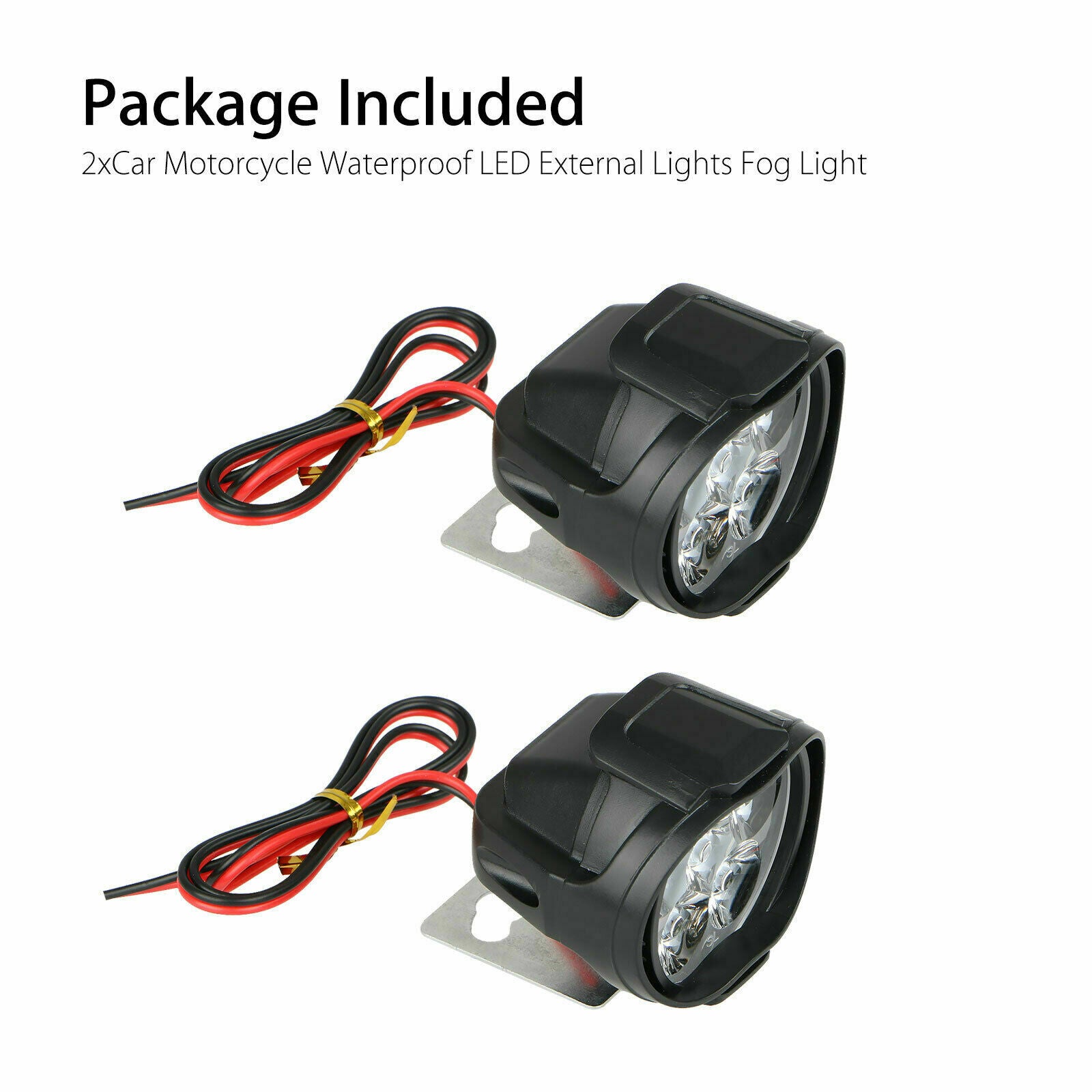 Car Motorcycle Headlight Spot Fog Lights 6 LED Front Head Lamp Waterproof
