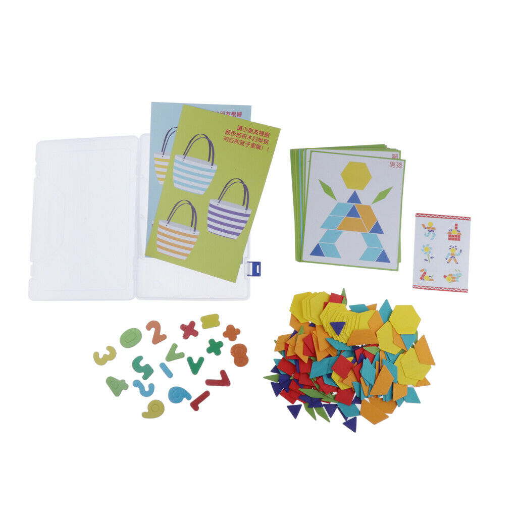 Montessori Sensorial Materials, Wooden Triangle Tangram Manipulative Shape