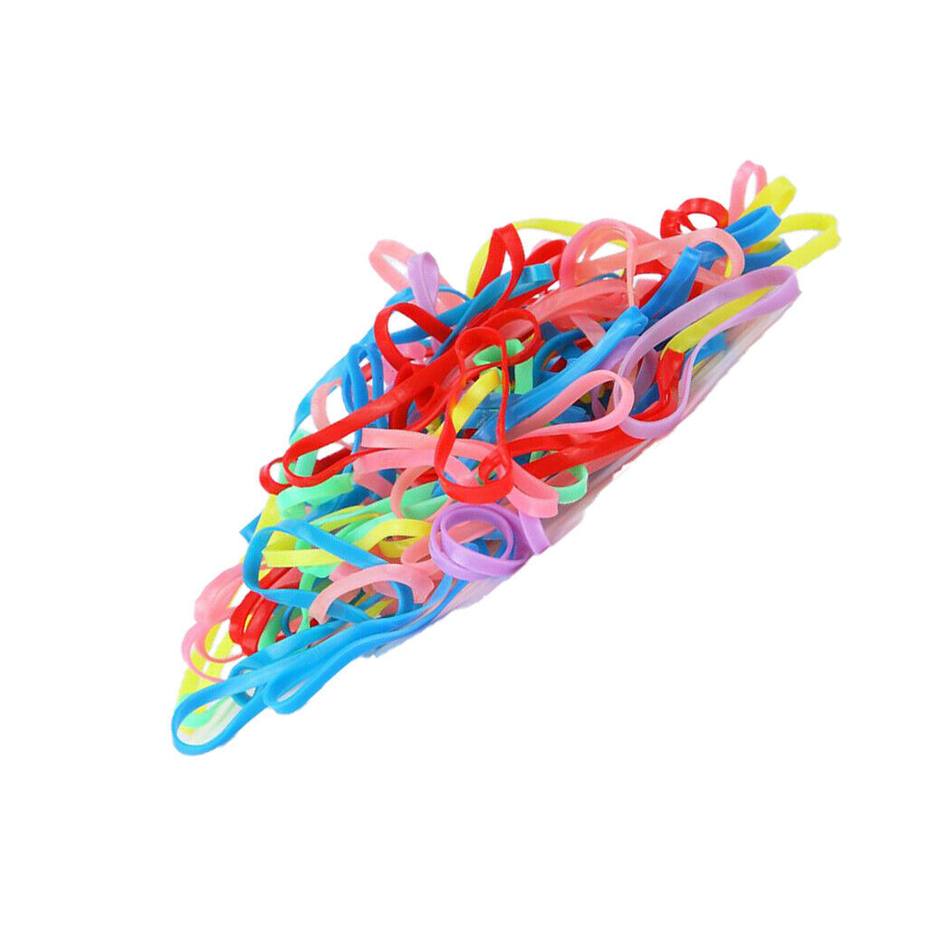 300 Pieces Fashion Elastic Ponytail Holders Hairband Hair Rubber Rings
