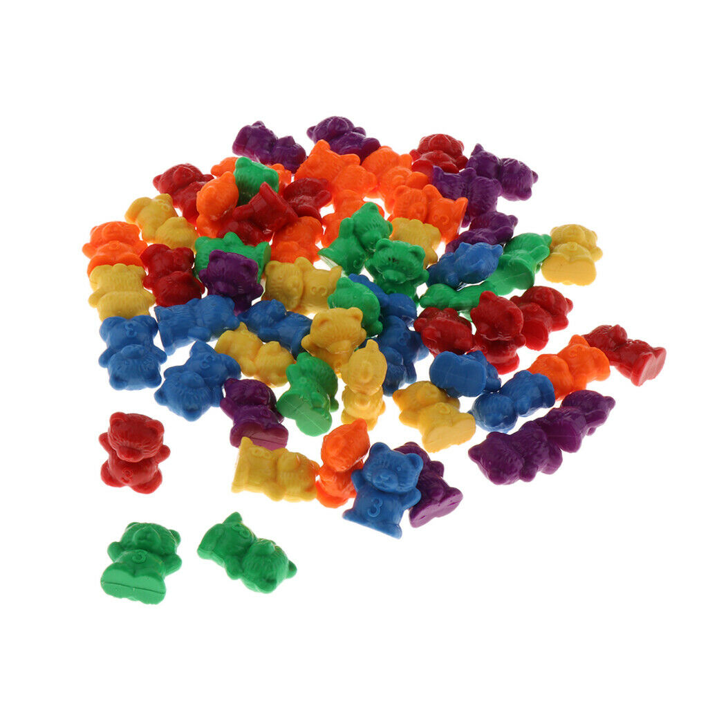 60Pack Baby Bear Counters Markers for Sorting Education Fun Activity Toys