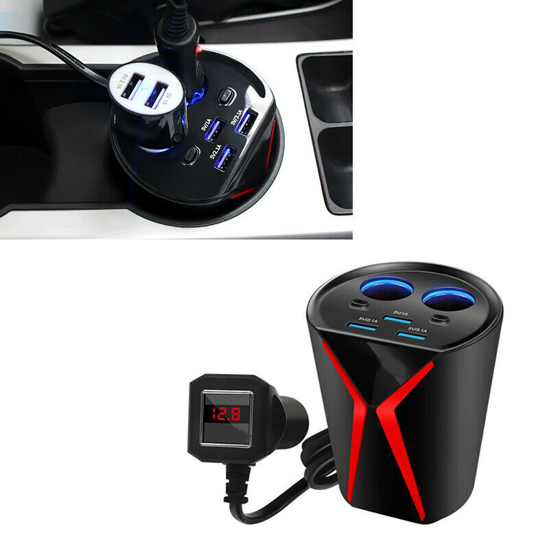 Car Socket Splitter 3.1A 3USB Charger Intelligent Dual-Core Chip For Phone DVR