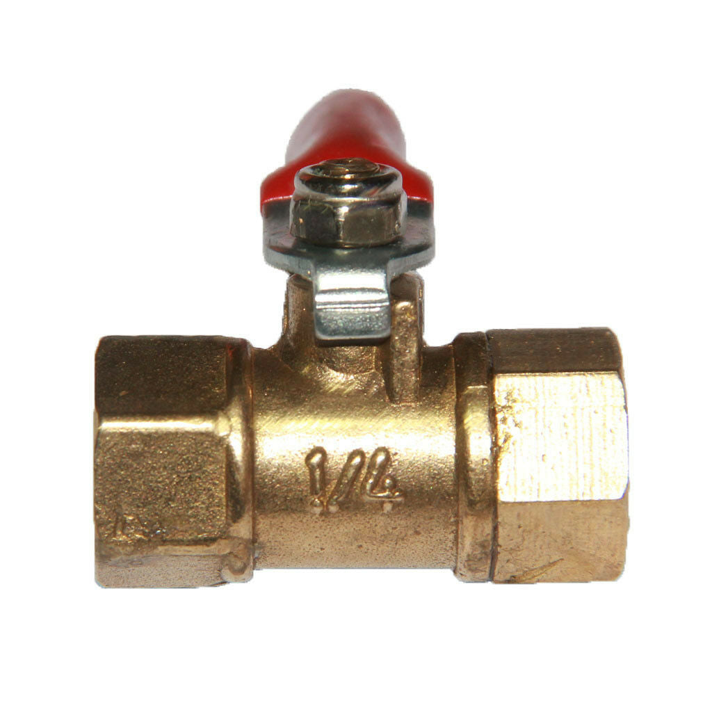 1/4 Male x Male Brass Pipe Ball Valve Water/Air Fluid Connector Fitting