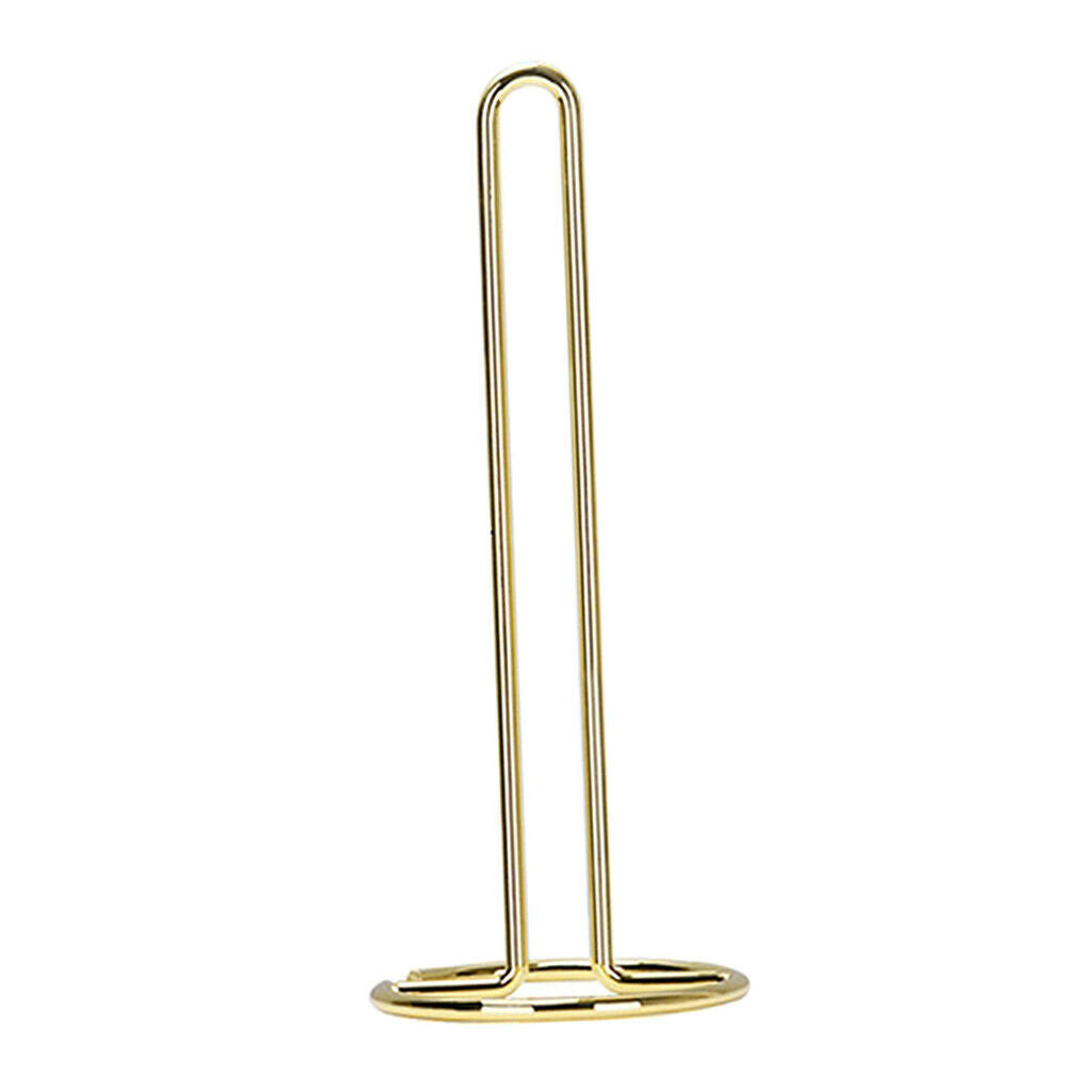 Stainless Steel Standing Paper Towel Holder for Kitchen Bathroom Golden