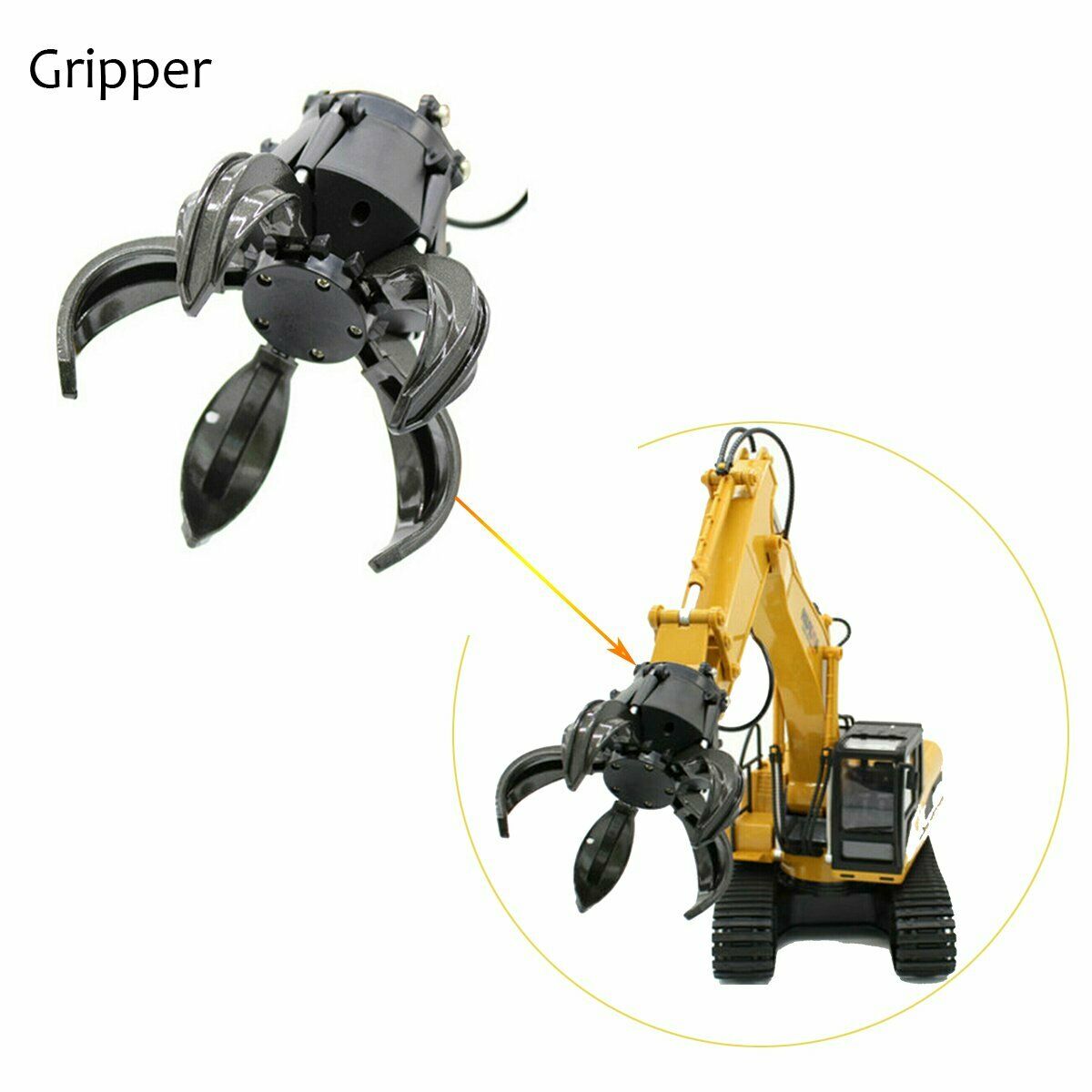 Gripper Tongs Catcher Clip Ball Grabber Machine For HUINA 571 RC Excavator Gift