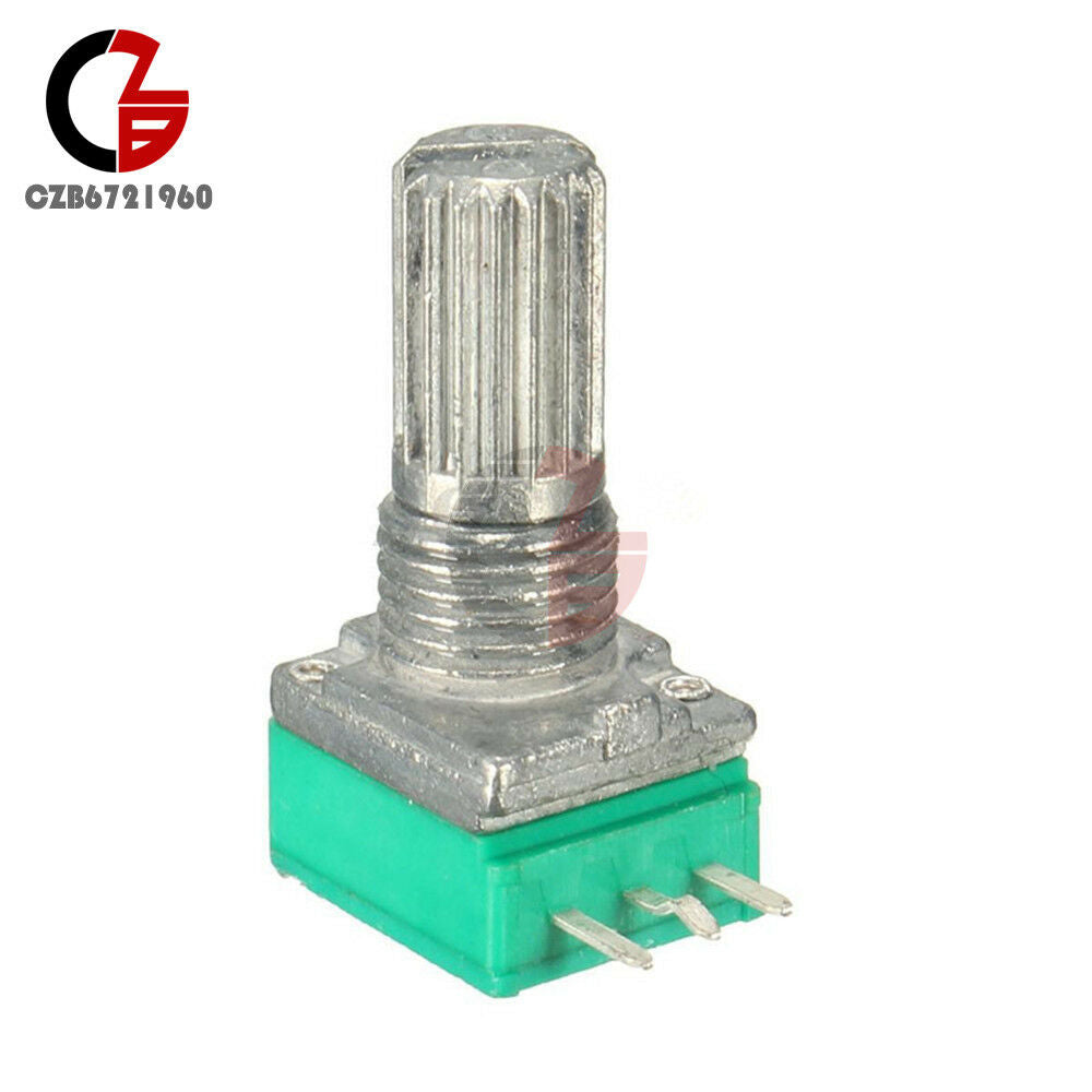 3PCS 6mm Knurled Shaft Single Linear B Type 10K ohm 3 Pin Rotary Potentiometer