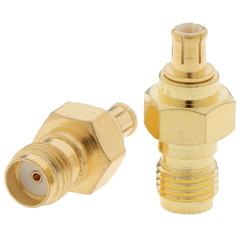 2PCS SMA Female To MCX Male Plug Coaxial Adapter Connector Conver`AU.l8