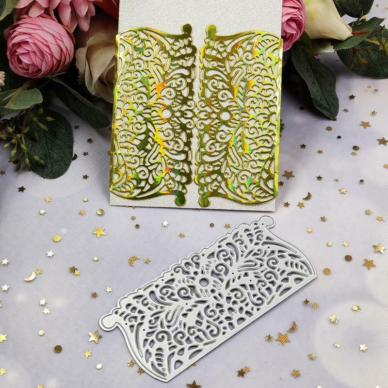 Greeting Card Cover Border Die-Cuts Stencils for DIY Scrapbooking Carbon Steel