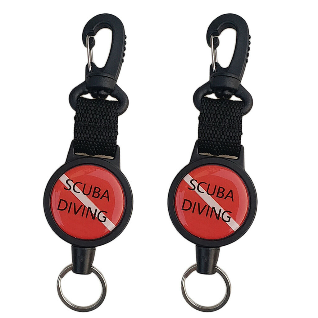 2Pcs Scuba Diving Dive Lanyard Webbing Strap with Snap Clip Gear Holder Retainer