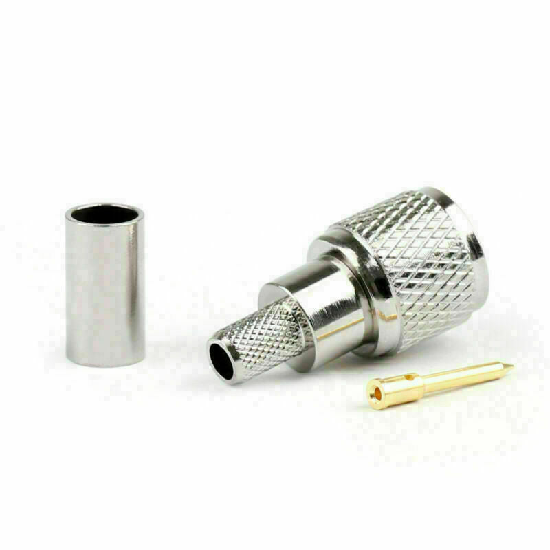 10X Mini-UHF Male Crimps Connector For RG-58/U Cable  Radio Antenna SP