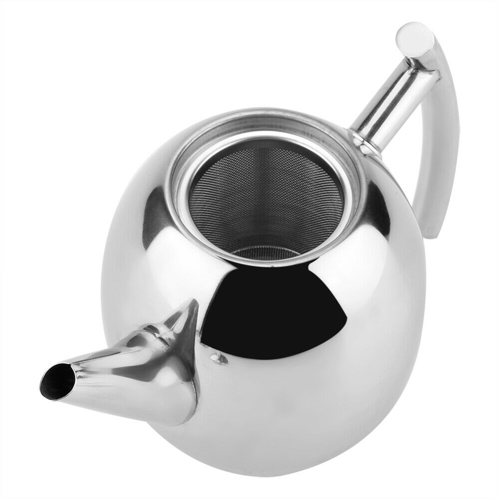 Stainless Steel Teapot Tea Pot Coffee Kettle with Filter Strainer Infuser - 1.5L