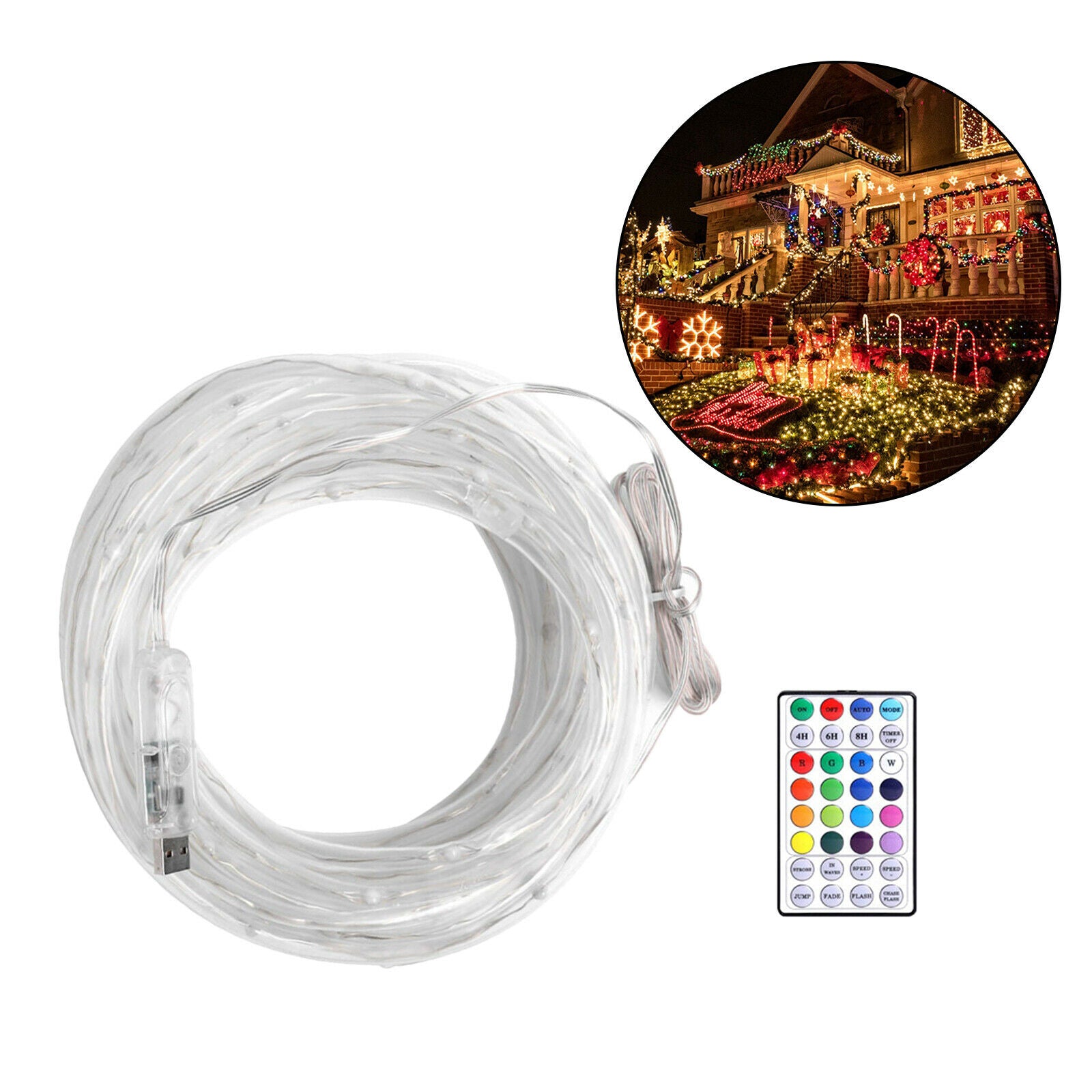 LED String Lights 10m 100 LEDs USB Powered 16 Multi Colors Changing Fairy String