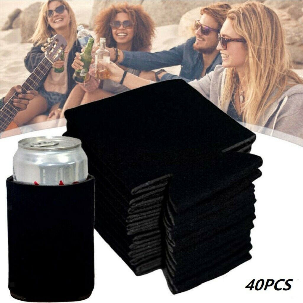 40x Cup Sleeve Neoprene Beer Bottle Holder Cover Party Christmas Supplies