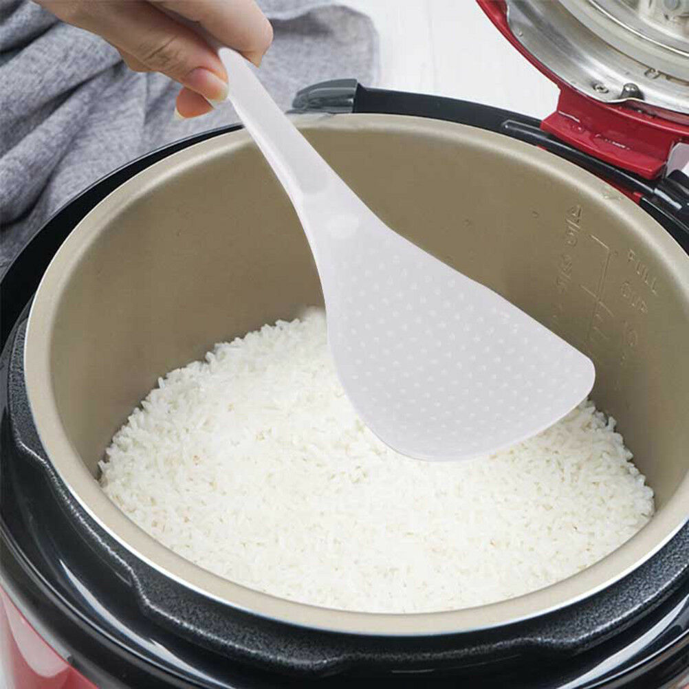 2Pcs Kitchen Non Stick Rice Paddle Hand Roll Spoons Clear Plastic Meal Spo.l8