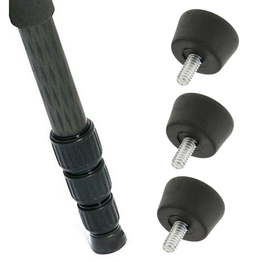 Set of 3, Tripod Feet and 1/4" Thread Screw for Nikon Manfrotto Arca Swiss