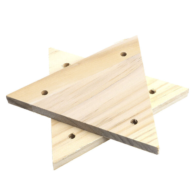 Pet Parrot Bird Wooden Perch Stand Rack Play Toys Training Activity Playstand