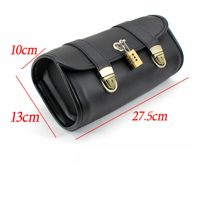 Motorcycle Handlebar Bag Front Fork Tool Bag SaddleBag Storage Pouch Luggage PU
