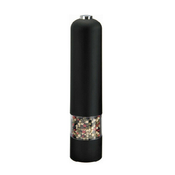 Electric Salt Spice Pepper Herb Mills Grinder with LED Light Black @