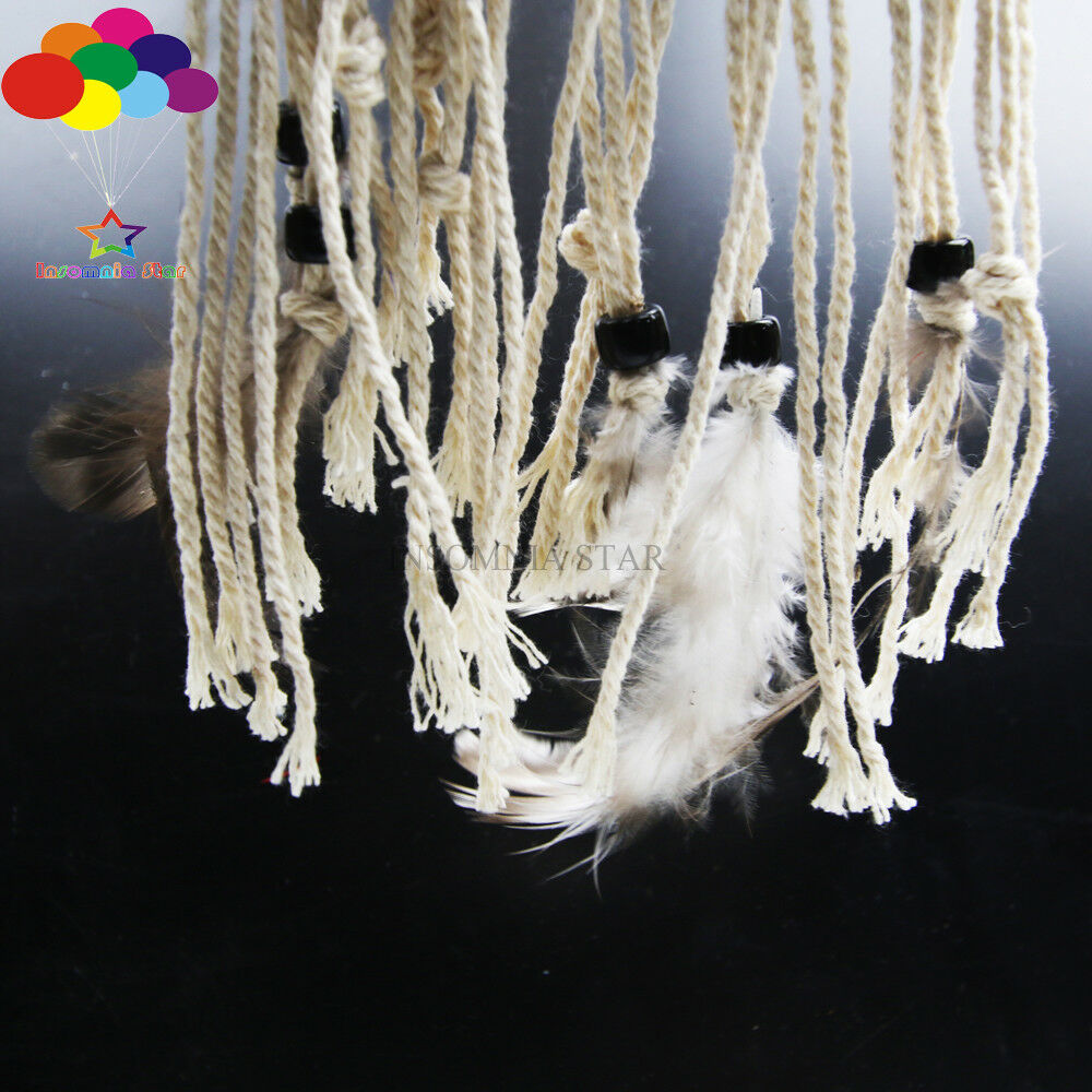 New Boho style Dream Catcher Circular white Chicken Feather Hanging Dreamcatcher