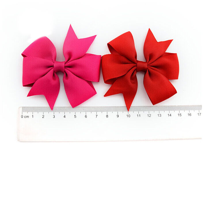 40 Pcs Satin Ribbon Bow Hair Clips Kids Girls Bow Hair Accessories New BD